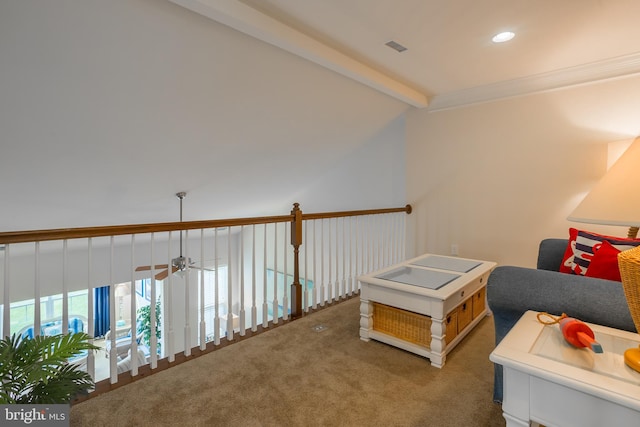 36725 Par Ln Unit 98, Frankford, DE 19945 - living area with ceiling fan, carpet floors, and recessed lighting
