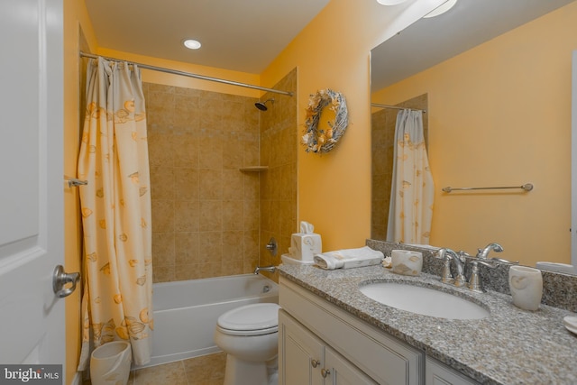 36725 Par Ln Unit 98, Frankford, DE 19945 - full bathroom with tile patterned flooring, shower / bathtub combination with curtain, toilet, and vanity