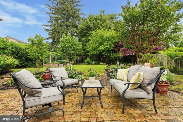 214 E Willow Grove Ave, Philadelphia, PA 19118 - view of patio featuring an outdoor living space