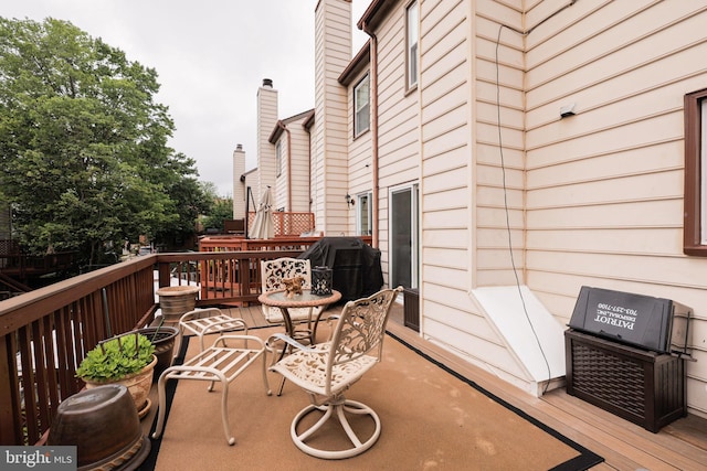6005 Southward Way, Alexandria, VA 22315 - wooden deck with grilling area