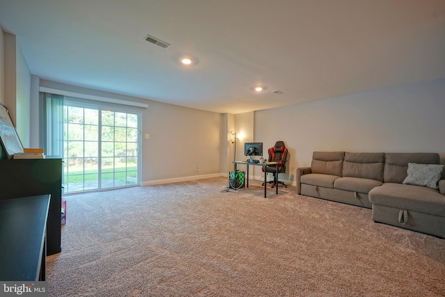 36 Crows Nest Ct, Mount Laurel, NJ 08054 - carpeted living room featuring recessed lighting and baseboards