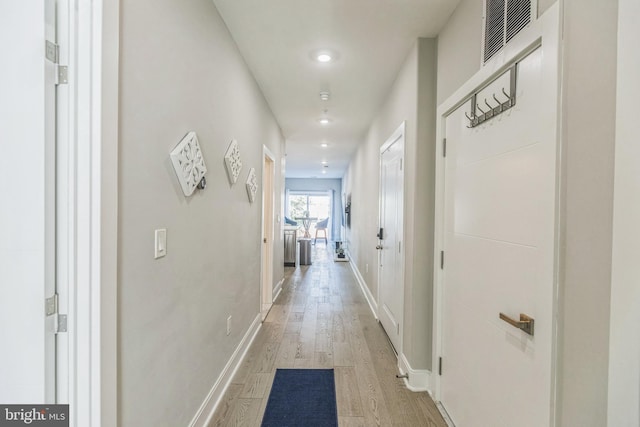 2812 Georgia Ave NW Unit 6, Washington, DC 20001 - hall with light wood-style flooring, recessed lighting, and baseboards