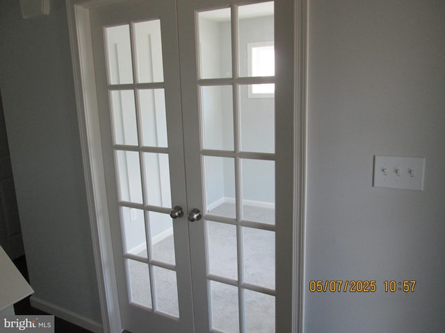 detailed view of french doors