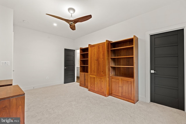 3546 N Utah St, Arlington, VA 22207 - unfurnished living room featuring carpet floors, ceiling fan, and baseboards