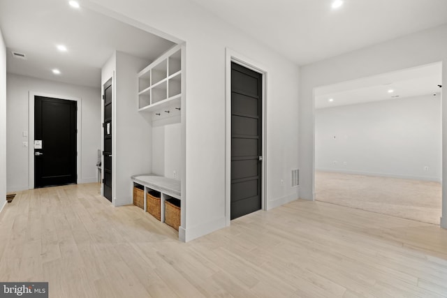 3546 N Utah St, Arlington, VA 22207 - mudroom with recessed lighting, wood finished floors, and baseboards