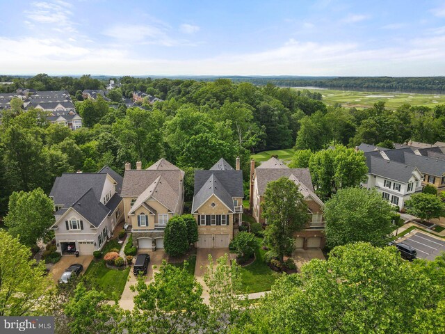 aerial perspective of suburban area