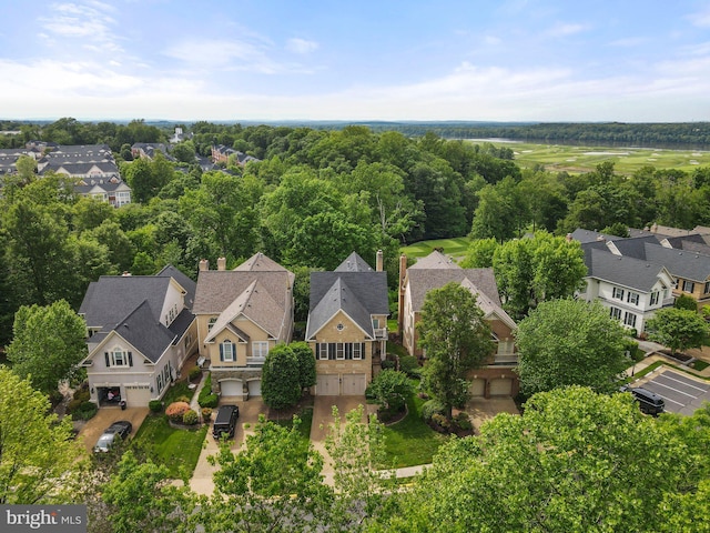aerial perspective of suburban area