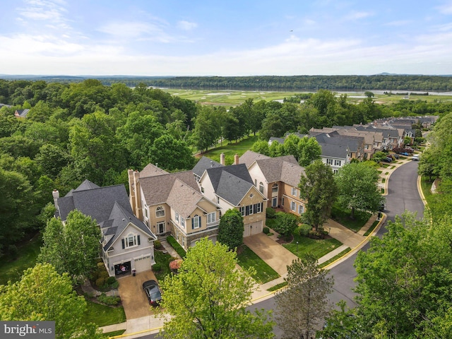 aerial view of residential area