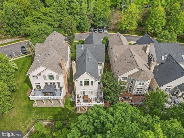 aerial view of residential area