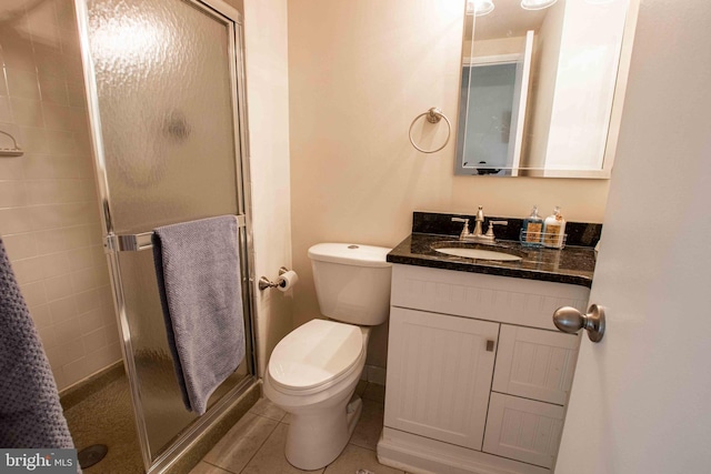 6301 Stevenson Ave Unit 602, Alexandria, VA 22304 - full bathroom with a stall shower, vanity, toilet, and tile patterned flooring