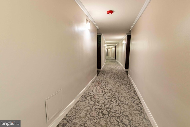 6301 Stevenson Ave Unit 602, Alexandria, VA 22304 - corridor featuring carpet flooring, baseboards, and crown molding