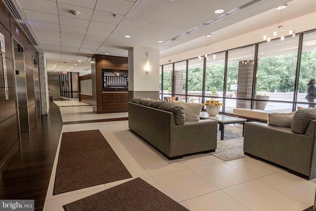 6301 Stevenson Ave Unit 602, Alexandria, VA 22304 - building lobby featuring recessed lighting and a paneled ceiling