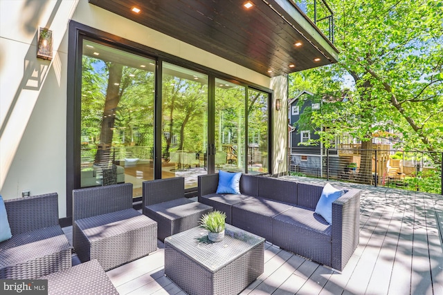 5706 Nevada Ave NW, Washington, DC 20015 - deck with an outdoor hangout area