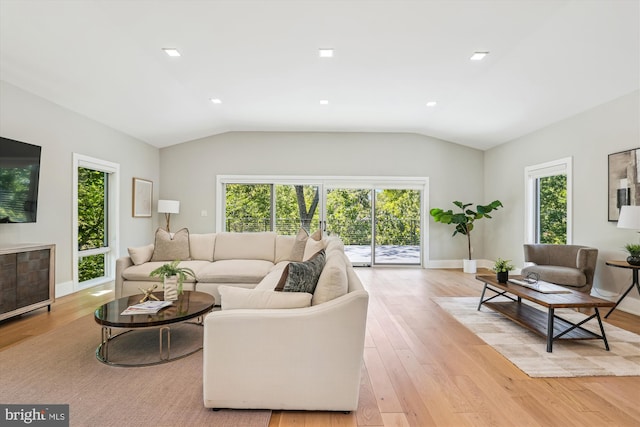 5706 Nevada Ave NW, Washington, DC 20015 - living area with lofted ceiling, healthy amount of natural light, and light wood-type flooring