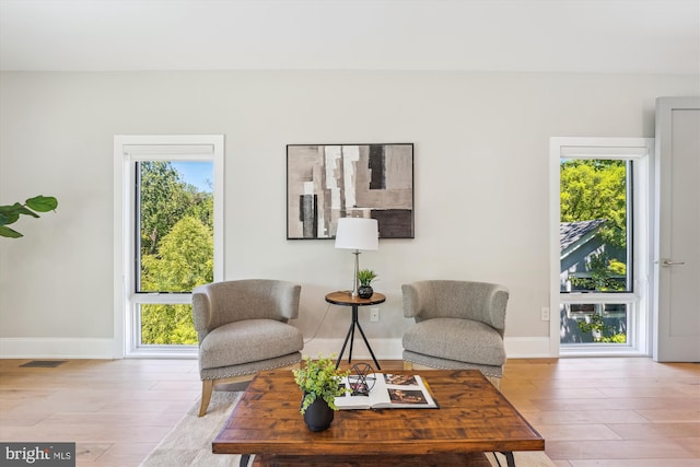 5706 Nevada Ave NW, Washington, DC 20015 - sitting room featuring light wood-style flooring and baseboards