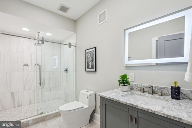 5706 Nevada Ave NW, Washington, DC 20015 - full bathroom with toilet, a shower stall, and vanity