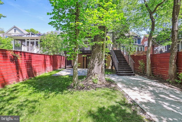 5706 Nevada Ave NW, Washington, DC 20015 - view of yard with stairs and a patio area