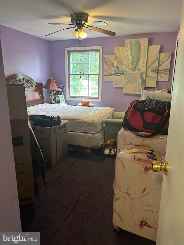 59 Emerald Ln, Willingboro, NJ 08046 - bedroom featuring carpet floors and ceiling fan