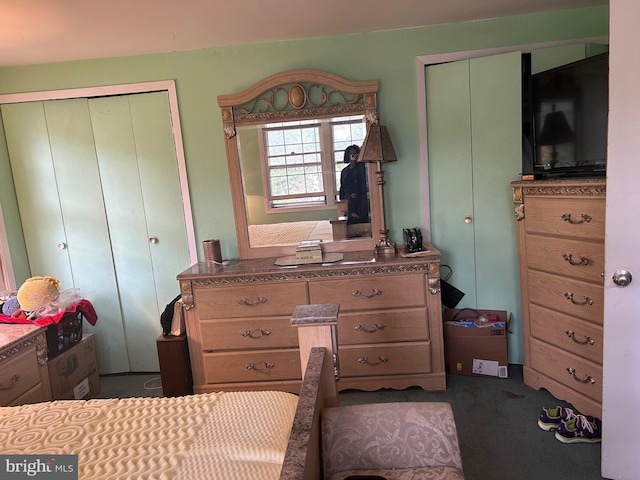 59 Emerald Ln, Willingboro, NJ 08046 - bedroom featuring dark colored carpet