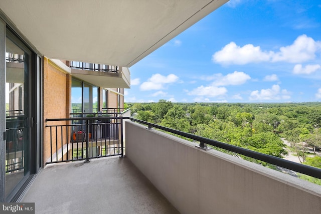 4620 N Park Ave N Unit 1206E, Chevy Chase, MD 20815 - balcony with a wooded view