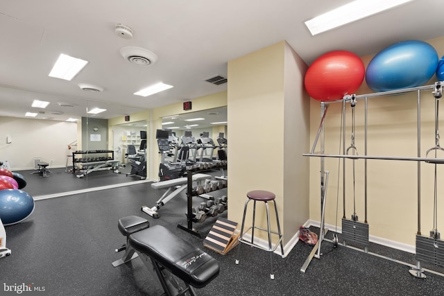 4620 N Park Ave N Unit 1206E, Chevy Chase, MD 20815 - gym featuring baseboards