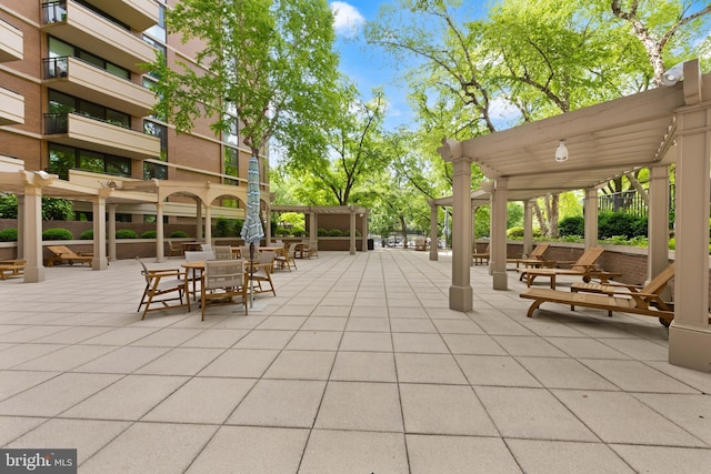 4620 N Park Ave N Unit 1206E, Chevy Chase, MD 20815 - view of patio / terrace featuring a pergola