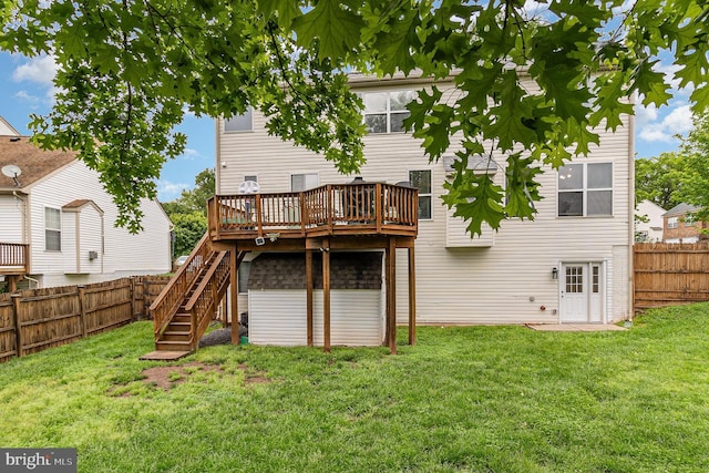 10578 Talisa Ln, Manassas, VA 20112 - back of property with a wooden deck and stairs