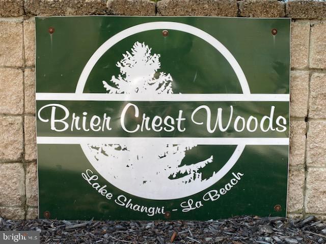 view of community sign