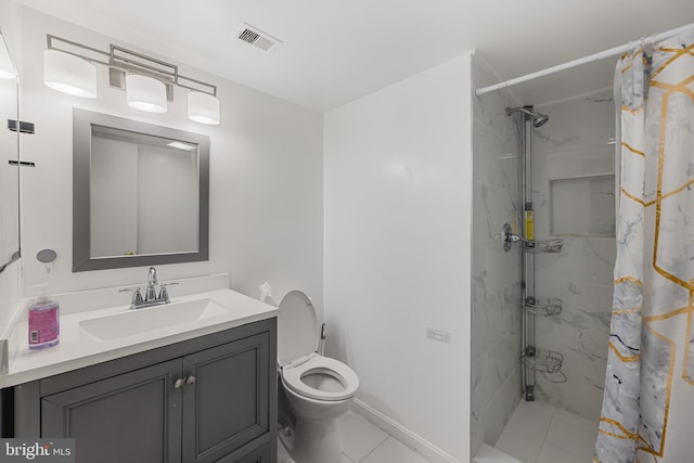 7233 Jillspring Ct Unit 18C, Springfield, VA 22152 - bathroom featuring vanity, a marble finish shower, and tile patterned floors