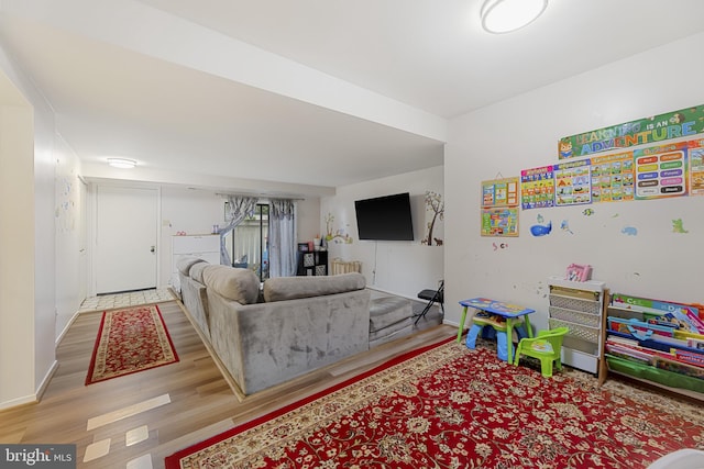 7233 Jillspring Ct Unit 18C, Springfield, VA 22152 - living room with wood finished floors and baseboards