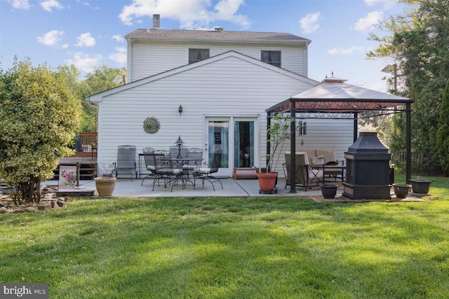 140 Grandview Ave, Hamilton, NJ 08620 - rear view of property with a gazebo, a yard, and a patio