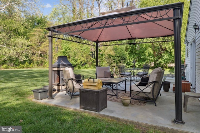 140 Grandview Ave, Hamilton, NJ 08620 - view of patio with a gazebo and an outdoor living space
