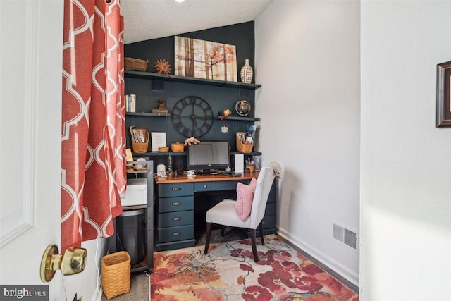 140 Grandview Ave, Hamilton, NJ 08620 - office area with baseboards and vaulted ceiling