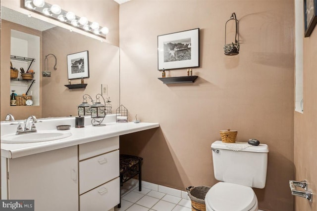 140 Grandview Ave, Hamilton, NJ 08620 - half bath featuring tile patterned floors, toilet, and vanity