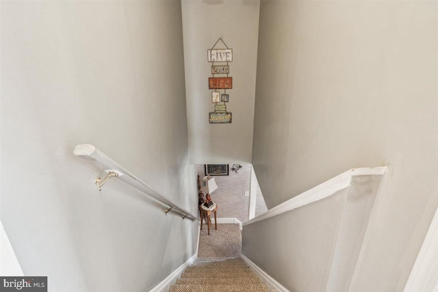 140 Grandview Ave, Hamilton, NJ 08620 - stairs with carpet and baseboards
