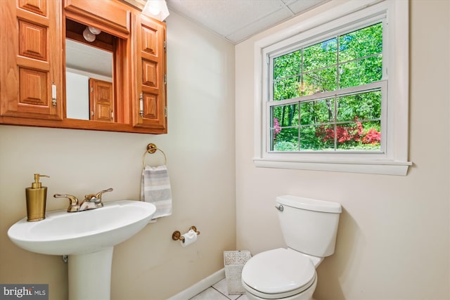1176 Goldfinch Ln, Millersville, MD 21108 - bathroom with toilet, tile patterned floors, and baseboards