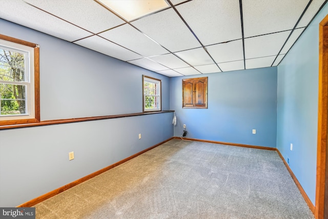 1176 Goldfinch Ln, Millersville, MD 21108 - carpeted spare room with a drop ceiling and baseboards