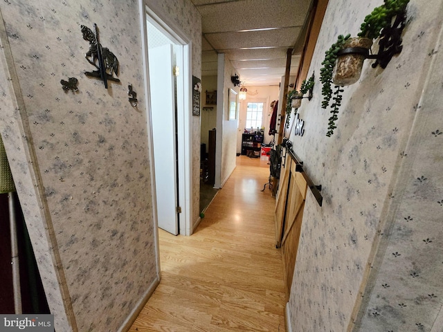 15 Weaver Ln, Brandywine, WV 26802 - hallway with light wood finished floors and wallpapered walls
