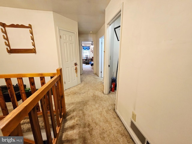 15 Weaver Ln, Brandywine, WV 26802 - hall featuring light colored carpet and an upstairs landing