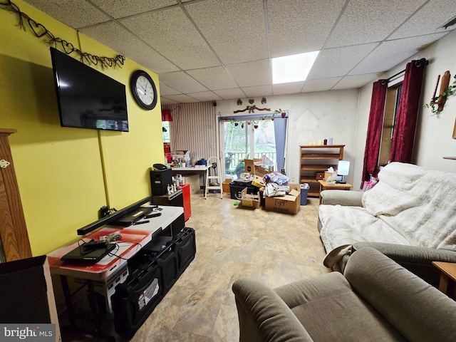 15 Weaver Ln, Brandywine, WV 26802 - living room with a drop ceiling