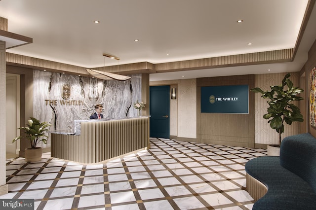 view of reception area