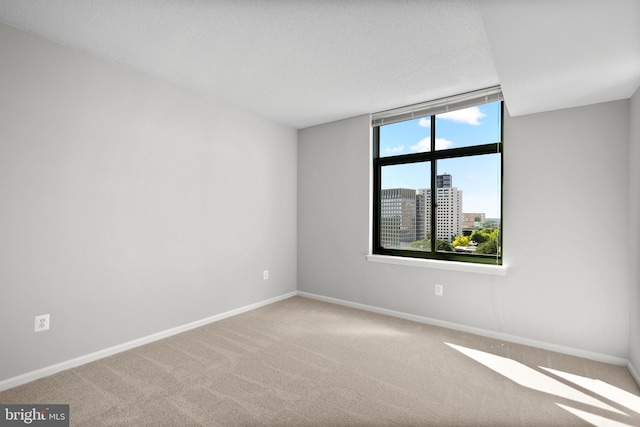 spare room with baseboards and carpet flooring