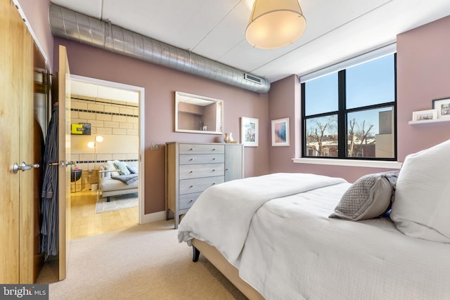 bedroom with carpet floors