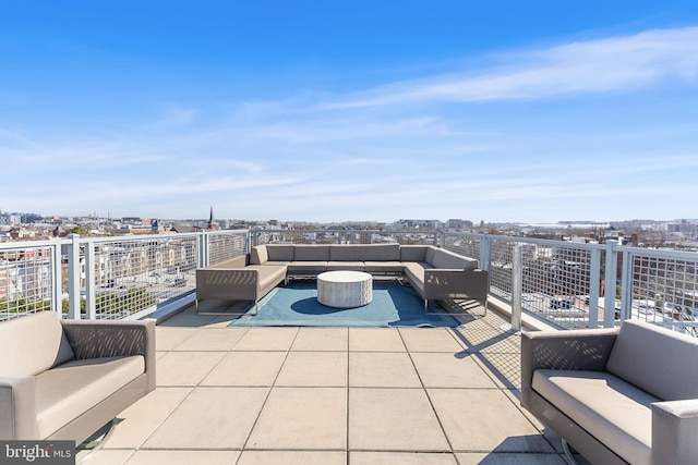 view of patio / terrace with outdoor lounge area and a balcony