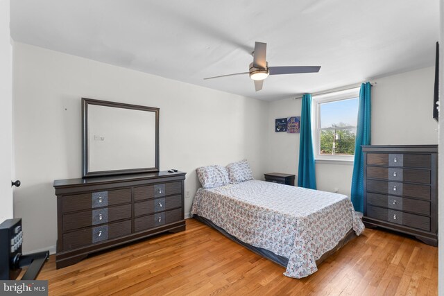 8031 Stratman Rd, Baltimore, MD 21222 - bedroom featuring wood-type flooring and a ceiling fan