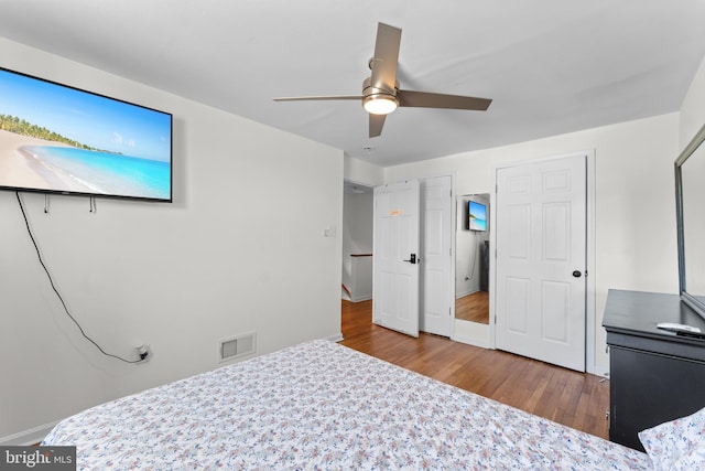 8031 Stratman Rd, Baltimore, MD 21222 - bedroom featuring wood finished floors, baseboards, and ceiling fan