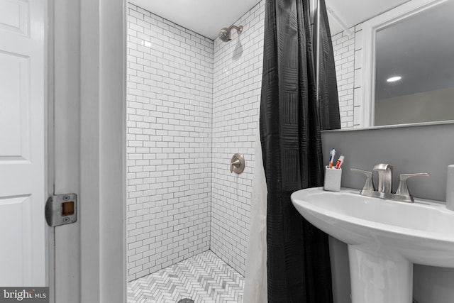 8031 Stratman Rd, Baltimore, MD 21222 - bathroom featuring a stall shower and a sink
