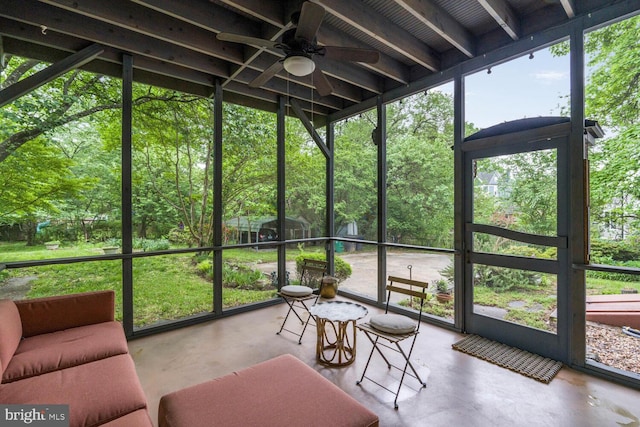 4901 40th Pl, Hyattsville, MD 20781 - sunroom with a ceiling fan