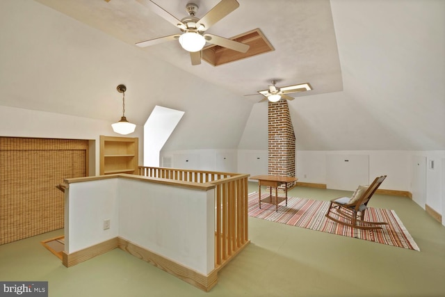 4901 40th Pl, Hyattsville, MD 20781 - additional living space with ceiling fan and vaulted ceiling