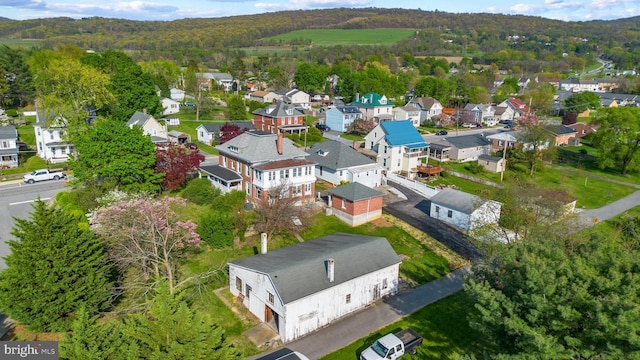 16 N Maple Ave, Smithsburg, MD 21783 - aerial view of residential area featuring a heavily wooded area